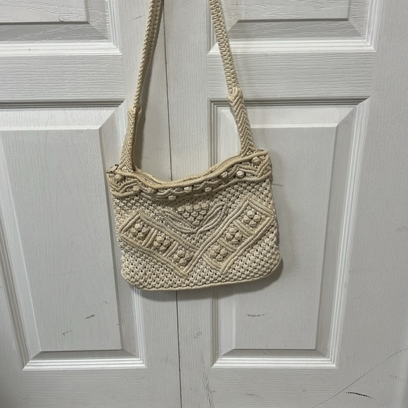 Vintage Macrame Zipper Purse Made In People's Republic Of China - Picture 10 of 12